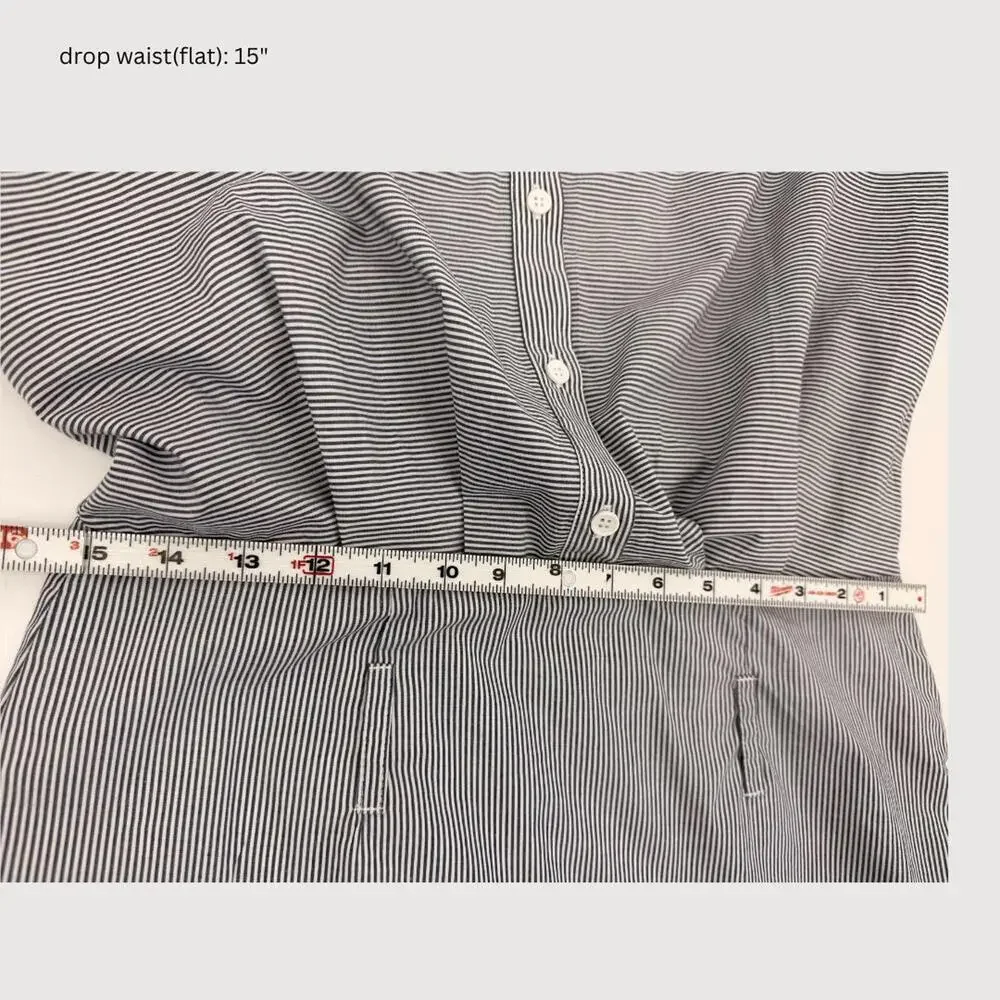 Lioness NWT Chapter One Mini Shirt Dress Blue White Stripe Size S